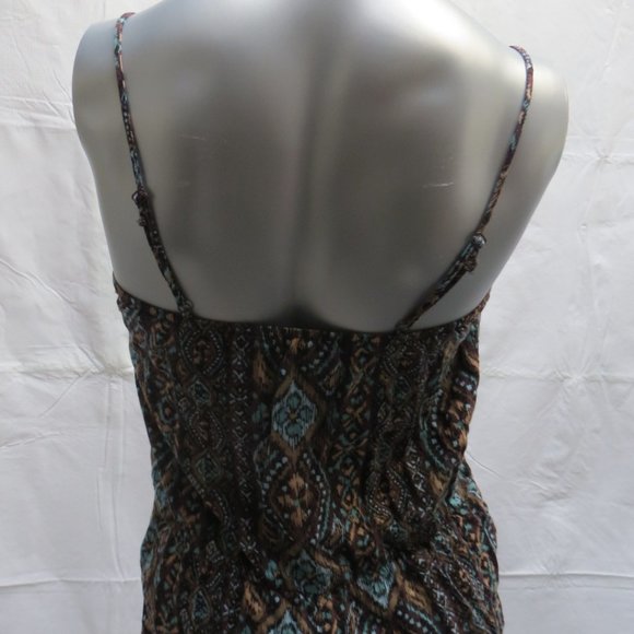 Xxi Brown Mosaic Shorts Romper - Picture 6 of 8
